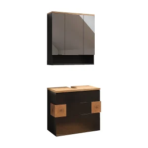 Badkamermeubelset antraciet 70x37x64.5 eden