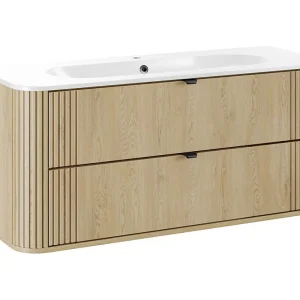 Badkamerset KORI: onderkast 120cm + inbouwwastafel