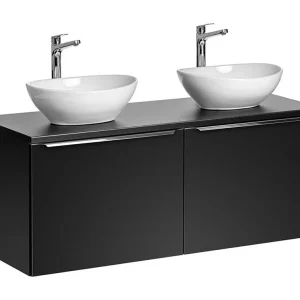 Badkamerset VANTA: onderkastmeubel 120cm + blad voor wastafel + 2 opzetwastafels Badkamerset VANTA: onderkastmeubel 120cm + blad voor wastafel + 2 opzetwastafels