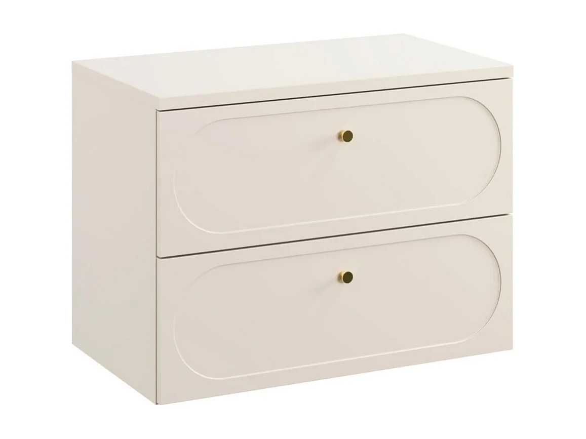 Badkamerset TORNADO beige: onderkast 80cm + blad voor wastafel
