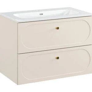 Badkamerset TORNADO: onderkast 80cm beige + inbouwwastafel wit Badkamerset TORNADO: onderkast 80cm beige + inbouwwastafel wit