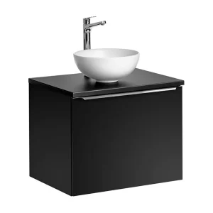Badkamerset VANTA: onderkast 60cm + bovenblad voor wastafel + 1 witte opzetwastafel Badkamerset VANTA: onderkast 60cm + bovenblad voor wastafel + 1 witte opzetwastafel