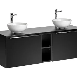 Badkamerset VANTA: onderbouwmeubels 140cm + wastafelblad + 2 opbouwwastafels Badkamerset VANTA: onderbouwmeubels 140cm + wastafelblad + 2 opbouwwastafels