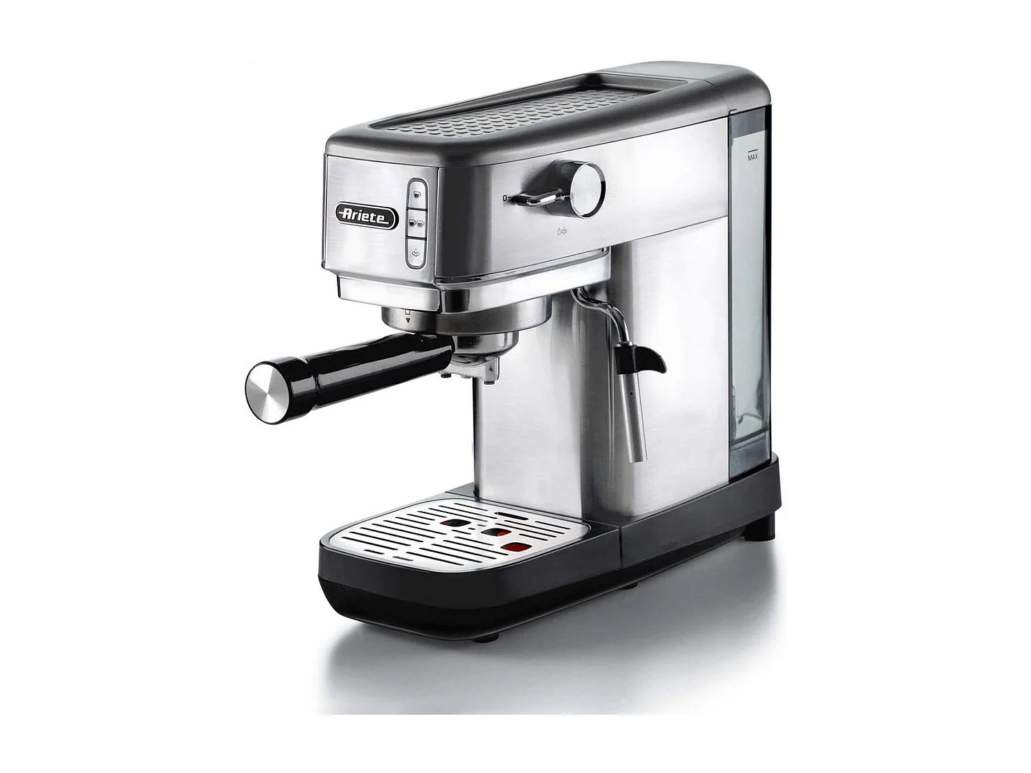 Ariete 1380/10 koffiemachine roestvrij staal 1300W 15 bar met cappuccinostoompijp en automatische uitschakeling