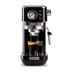 Ariete 1381 espressomachine zwart 15 bar, 1300W, compatibel met gemalen koffie en pads, met manometer en Maxi-Cappuccino Ariete 1381 espressomachine zwart 15 bar, 1300W, compatibel met gemalen koffie en pads, met manometer en Maxi-Cappuccino