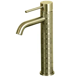 Architek hoge wastafelmengkraan in geborsteld goud – Essebagno Architek hoge wastafelmengkraan in geborsteld goud – Essebagno