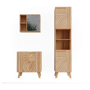 Badkamermeubelset bamboe 60x36x65 lucie Badkamermeubelset bamboe 60x36x65 lucie