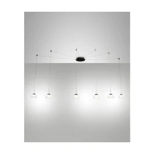 Lustre suspension Arabella LED en métal et verre soufflé blanc 3547-46-102 Fabas Luce Lustre suspension Arabella LED en métal et verre soufflé blanc 3547-46-102 Fabas Luce