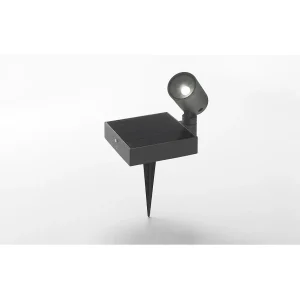 1,3W LED-vloerspot op zonne-energie met batterij en zonnepanelen, IP65, donkergrijs 1,3W LED-vloerspot op zonne-energie met batterij en zonnepanelen, IP65, donkergrijs