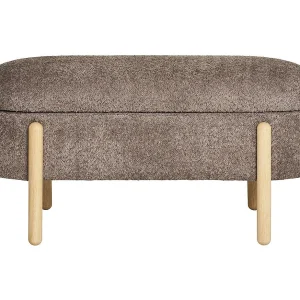 Bank met Opbergruimte Branca, Bruin, 40x97x48 cm, Kendra Home