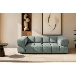 Bank 3-zits, Chenille stof Puente, Mint, Averro