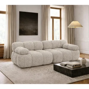 Bank, 2-zits modulair, bouclé stof Abriamo, beige, Selia Bank, 2-zits modulair, bouclé stof Abriamo, beige, Selia