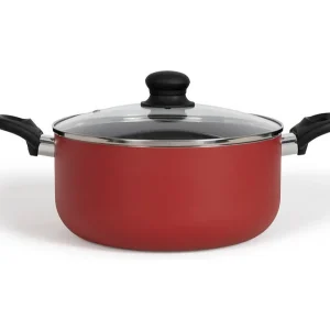 Aluminium Braadpan 24cm Antiaanbak Livoo MEP150R Rood – Alle Warmtebronnen inclusief Inductie