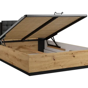 Alec Wood en Zwart 140×200 bedstee met lattenbodem