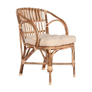 Bamboe Ratan Stoel 58x65x85 Naturel Bamboe Ratan Stoel 58x65x85 Naturel