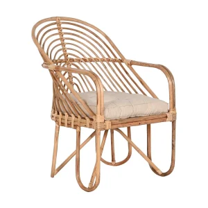 Bamboe Ratan Stoel 58x61x87 Naturel Bamboe Ratan Stoel 58x61x87 Naturel