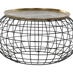 Aluminium bijzettafel 80x80x44 goud