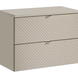 Badkamerset AOKI: onderkast met laden 80cm + beige wastafelblad