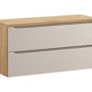 Badkamerset YOKA beige: onderkast 120 cm + wastafelblad Badkamerset YOKA beige: onderkast 120 cm + wastafelblad