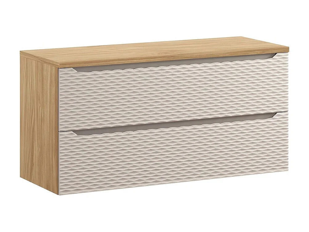 Badkamerset YOKA beige: onderkast 120 cm + wastafelblad