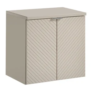 Badkamerset AOKI: onderkast met deuren 60cm + wastafelblad beige Badkamerset AOKI: onderkast met deuren 60cm + wastafelblad beige