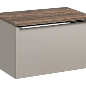 Badkamerset VANTA taupe: onderkast 80cm + wastafelblad Badkamerset VANTA taupe: onderkast 80cm + wastafelblad