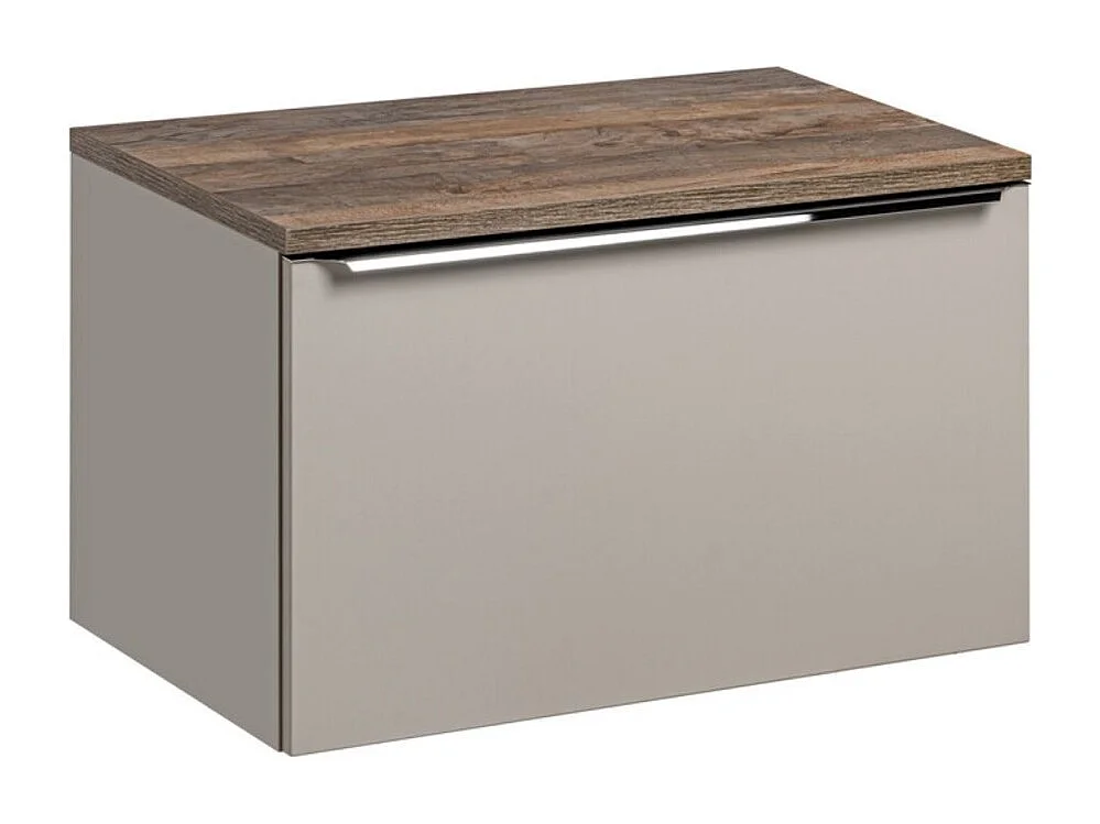 Badkamerset VANTA taupe: onderkast 80cm + wastafelblad