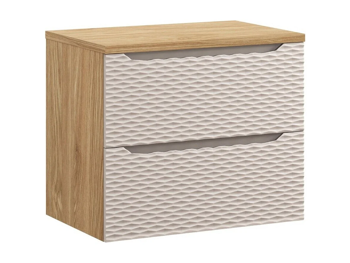 Badkamerset YOKA beige: onderkast 70 cm + wastafelblad
