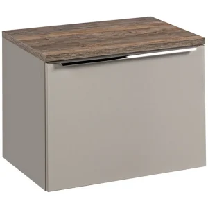 Badkamerset VANTA taupe: onderkast 60cm + wastafelblad Badkamerset VANTA taupe: onderkast 60cm + wastafelblad
