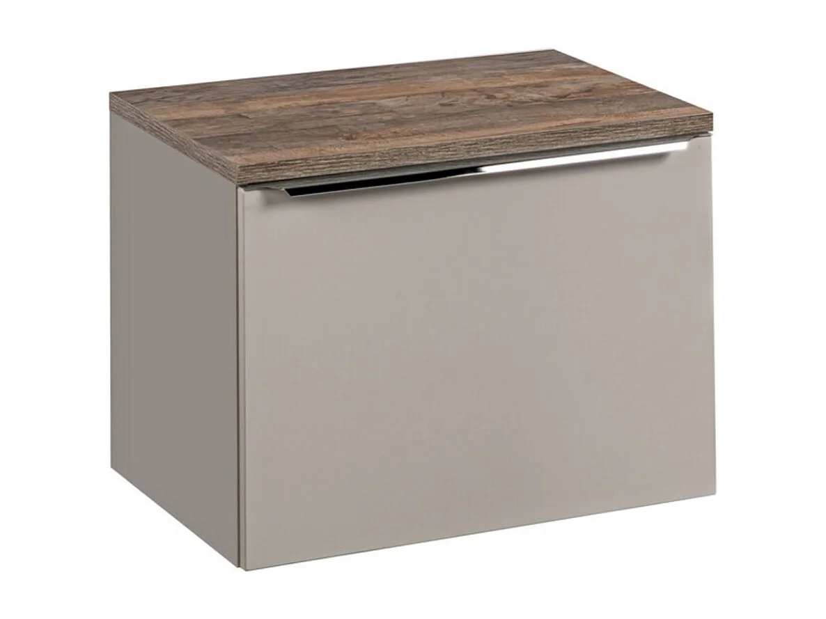 Badkamerset VANTA taupe: onderkast 60cm + wastafelblad