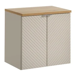 Badkamerset AOKI: onderkast met kastjes 60cm + eiken wastafelblad Badkamerset AOKI: onderkast met kastjes 60cm + eiken wastafelblad