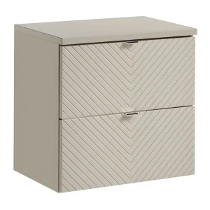 Badkamerset AOKI: onderkast met laden 60cm + beige wastafelblad