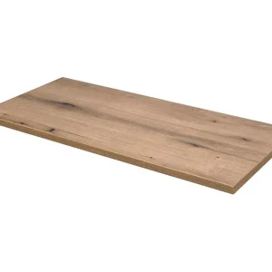 Badkamerset ICON: onderkast 80cm kasjmier + blad voor wastafel in houtlook