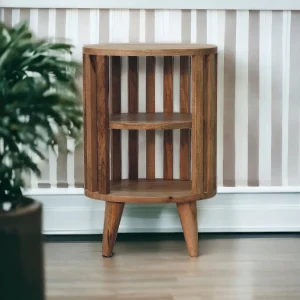 Ariella Artisan Furniture nachtkastje met eikenhouten afwerking, 2 planken, lichtbruin Ariella Artisan Furniture nachtkastje met eikenhouten afwerking, 2 planken, lichtbruin