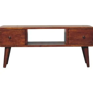 Artisan Furniture Massief houten tv-meubel in kastanjehout London
