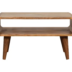Open tv-meubel Artisan Furniture eikenhouten afwerking, 1 open vak, lichtbruin Open tv-meubel Artisan Furniture eikenhouten afwerking, 1 open vak, lichtbruin