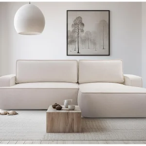 AX LIVING Hoekbank met slaapfunctie Ablia crème Hoekbank rechts 267 cm AX LIVING Hoekbank met slaapfunctie Ablia crème Hoekbank rechts 267 cm