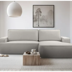 AX LIVING Grijze hoekbank met slaapfunctie Ablia lichtgrijs 267 cm R AX LIVING Grijze hoekbank met slaapfunctie Ablia lichtgrijs 267 cm R
