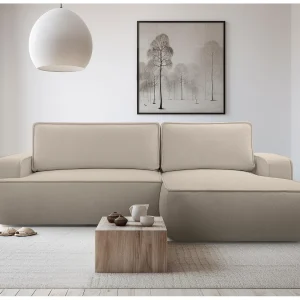 AX LIVING Hoekbank met slaapfunctie Ablia beige hoekbank rechts 267 cm AX LIVING Hoekbank met slaapfunctie Ablia beige hoekbank rechts 267 cm