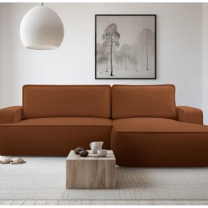 AX LIVING Hoekbank met slaapfunctie Ablia baksteenrood 267 cm R AX LIVING Hoekbank met slaapfunctie Ablia baksteenrood 267 cm R