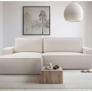 AX LIVING Hoekbank met slaapfunctie Ablia crème Hoekbank links 267 cm AX LIVING Hoekbank met slaapfunctie Ablia crème Hoekbank links 267 cm