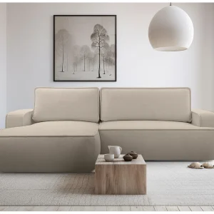 AX LIVING Hoekbank met slaapfunctie Ablia beige hoekbank links 267 cm AX LIVING Hoekbank met slaapfunctie Ablia beige hoekbank links 267 cm