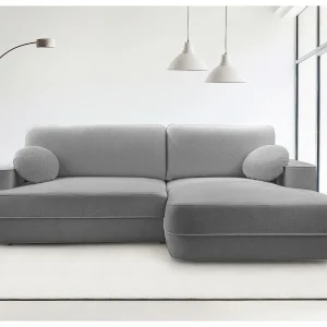 AX LIVING Grijze hoekbank met slaapfunctie Peoni 267 cm lichtgrijz R AX LIVING Grijze hoekbank met slaapfunctie Peoni 267 cm lichtgrijz R