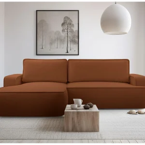 AX LIVING Hoekbank met slaapfunctie Ablia baksteenrood 267 cm L AX LIVING Hoekbank met slaapfunctie Ablia baksteenrood 267 cm L