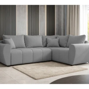 AX LIVING Hoekbank Malatya L met slaapfunctie lichtgrijs 235 cm rechts