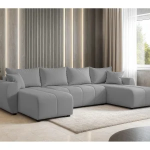 AX LIVING U-bank Malatya met slaapfunctie lichtgrijs 311 cm AX LIVING U-bank Malatya met slaapfunctie lichtgrijs 311 cm
