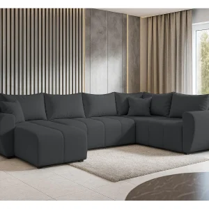 AX LIVING XXL U-bank Malatya donkergrijs 303 cm met slaapfunctie rechts AX LIVING XXL U-bank Malatya donkergrijs 303 cm met slaapfunctie rechts