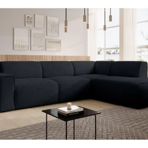 AX LIVING Hoekbank L-vorm Didim L zwart 292 cm stijlvol comfortabel rechts AX LIVING Hoekbank L-vorm Didim L zwart 292 cm stijlvol comfortabel rechts
