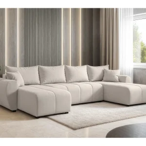 AX LIVING U-bank Malatya met slaapfunctie beige 311 cm AX LIVING U-bank Malatya met slaapfunctie beige 311 cm