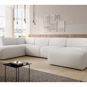 AX LIVING XXL bank U-vorm Didim wit 378 cm modern ruim links